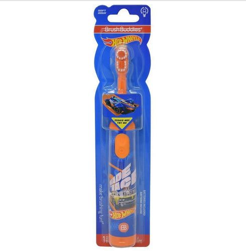 Brush Buddies Hot Wheels Electric Toothbrush, Kids Electric Toothbrushes, Battery Toothbrush, Toddler Electric Toothbrush for Kids 4-7...