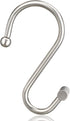 Nickel Shower Curtain Hooks, Rust Proof Shower Curtain Rings for Bathroom, Silver Metal Decorative Shower Curtain Hooks Hangers for Shower Curtain...