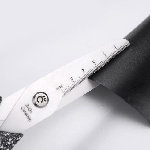 7.8'' Multi Purpose Ceramic Blade Scissors w/Ruler Marking, Utility Shears for Kitchen, Craft, BBQ, Pet Care, Sewing, 1 Pcs...