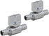 PEX Straight Stop Valve, 1/2-in x 1/2-in PEX 1/4 Quarter Turn LF Brass Chrome Plated Shut off Valve for Faucet or Toilet Installation (2-Pack)...