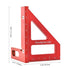 Imperial 3D Multi-Angle Measuring Ruler, Red 45/90 Degree Aluminum Alloy Woodworking Square Protractor, Miter Triangle Ruler High Precision Layout...