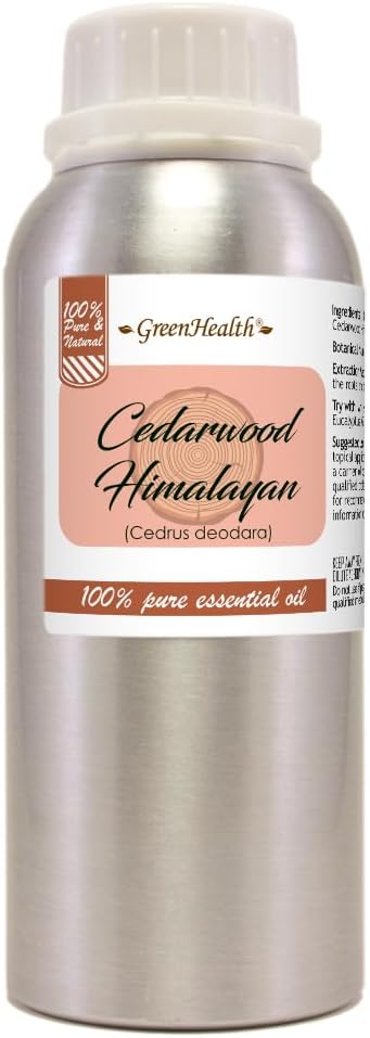 Cedarwood Himalayan Essential Oil – 8 fl oz (237 ml) Aluminum Bottle w/Plug Cap – 100% Pure Essential Oil – GreenHealth...