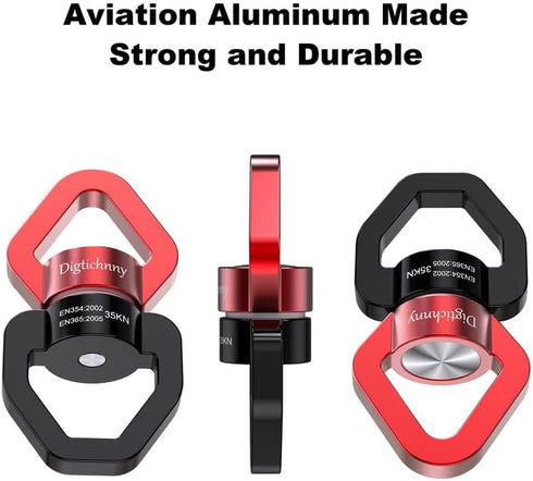 Swivel Hook for Swing,Aluminium Alloy 35KN, Swing Swivel Hanger for Tree Swing, Aerial Dance, Children’s Swing, Hanging Hammock Outdoor Indoor(Bla...