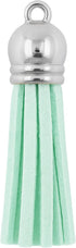 Mandala Crafts 100 Pcs Aqua Faux Suede Tassels Bulk Keychain Making Supplies - Small Leather Tassels for Charms, Jewelry Making, and DIY Crafts...
