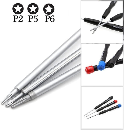 Set of 3 Pentalobe Screwdrivers, Uacen 5 Point 0.8 1.2 1.5 Precision Screwdriver Set or P2 P5 P6 or TS1 TS4 TS5 for Apple iPhone Macbook Pro Air R...