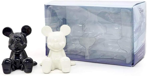 Enesco Disney Ceramics Mickey Mouse Sitting Salt and Pepper Shakers, 3.5 Inch, Black and White...