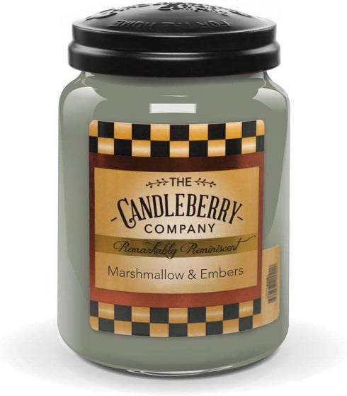 Candleberry Candles | Strong Fragrances for Home | Hand Poured in The USA | Highly Scented | 135 Hour Burn Time | Large Jar 26 oz (Marshmallow and...