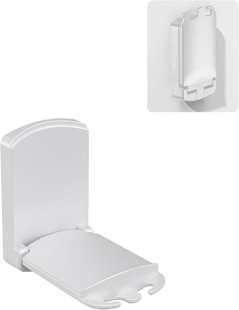 Headphone Stand - Foldable Headset Wall Mount Holder Adhesive Gaming Headphone Hanger Hook Earphone Clamp for Most Headphone (White), HK-01-WH...