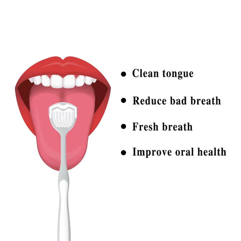 Tongue Cleaner, Tongue Brush, Tongue Scraper for Oral Hygiene, Clean Tongue, Reduce Bad Breath and Make Our Breath Fresher Black,Gray Pack of 4 (B...