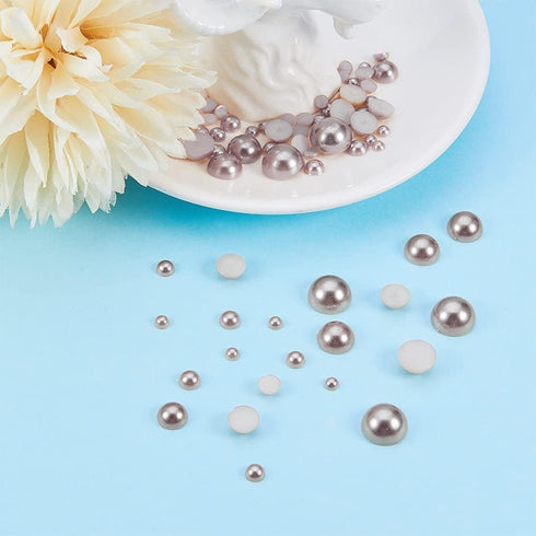 PH PandaHall 690pcs 6 Sizes Flat Pearls for Nails Flat Back Pearl Cabochon Glue on Pearls for Cup Shoes Scrapbooking Embellishment Wedding Dress P...