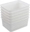 Farmoon 6 Packs White Plastic Organizing Basket, Small Pantry Storage Baskets...