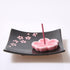 Japanese Ceramic Handmade Cute Cherry Blossom Incense Stick Holder or Incense Burner Holder, Unique Ash Catcher Inscent Tray and Decorative Gift, ...