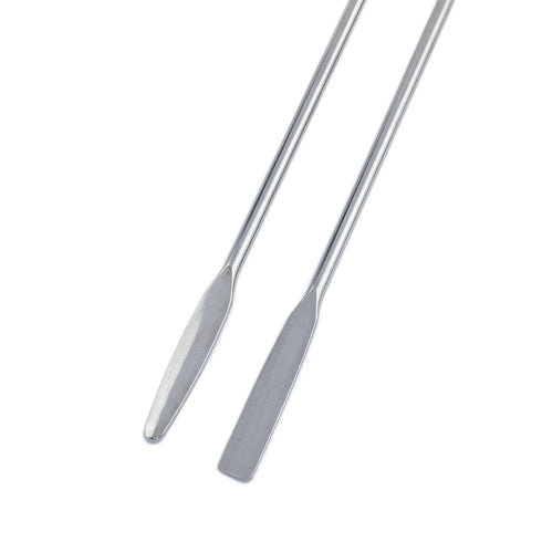 Stainless Steel Lab Laboratory Mini Double-Ended Spatula Semi-Micro Shovel Conical Arrow End Flat End -4PCS...