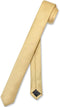Vesuvio Napoli Narrow NeckTie Extra Skinny GOLD Color Men's Thin 1.5" Neck Tie...