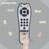 Kids Musical TV Remote Control Toy with Soft Light and Sound, Adjustable Volume Early Education Learning Remote Toy with English,French,Spanish Gi...
