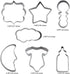 Twinkle Twinkle Little Star Themed Cookie Cutters, 7 Pack Baby Shower Baking Molds Stainless Steel Biscuit Sandwich Cake Cutter Set with Moon, Sta...