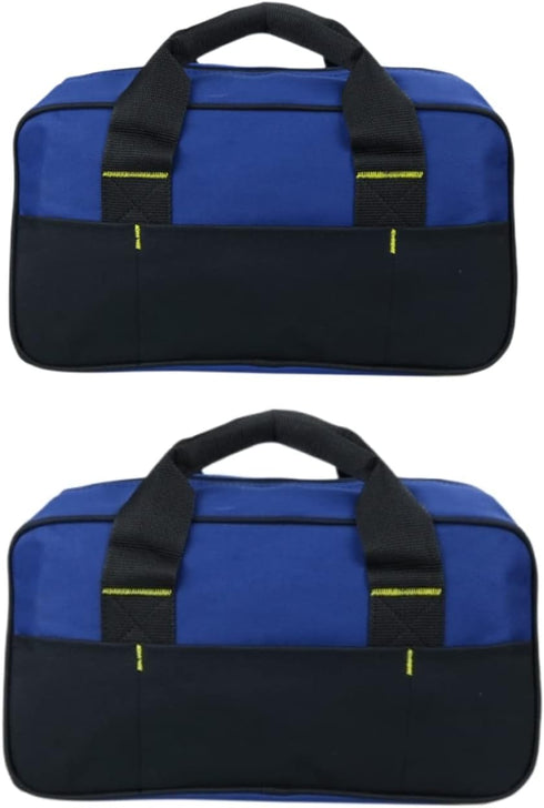 14-Inch Tool Bag, Large Capacity Wide Mouth Tool Bag for Men, Portable Zippered Handbag, Heavy Duty Waterproof Tool Tote Storage Bag for Electrici...