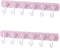 Kids Coat Rack Wall Mount, Adhesive Wall Hooks with 6 Rotating Hooks for Hanging Clothes Cooking Towels, Pink Decorative Hangers for Girls Bedroom...