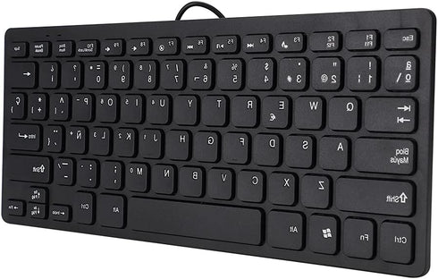 Wired Spanish Keyboard, USB Interface Wired 78 Keys Ultra-Thin Spanish Keyboard, for Desktop Computer, Suitable for Both Office and Games...