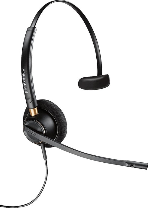 Poly - EncorePro 510 QD Wired Headset (Plantronics) - Works with Poly Call Center Digital Adapters - Acoustic Hearing Protection - Mono (Single-Ea...