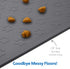 MIGHTY MONKEY 100% Waterproof Dog Food Mat, Raised Edges Silicone Pet Feeding Placemat for Cat, Dogs, Pet Bowls, High Lipped Tray Prevents Water S...