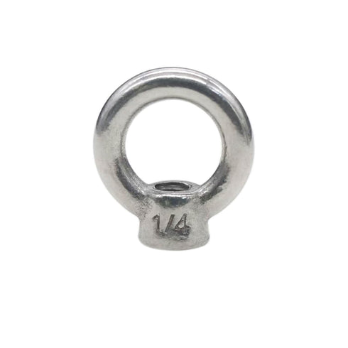 1/4" UNC Marine Grade Lifting Eye Nut, 316 Stainless Steel Threaded Nut Fastener, 4 Packs...
