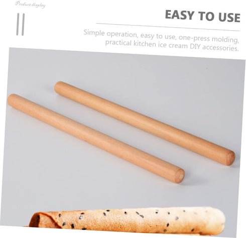 PRETYZOOM 2pcs Ice Cream Waffle Cone Roller Set, Crepe Maker Tool, Krumkake Pastry Making Tool, DIY Omelet Molds, Ice Cream Roll Crispy Egg Cone M...
