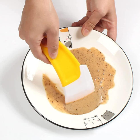 3 Pcs Silicone Pan Cleaning Scraper,Household Pots and Dishes Greasy Cleaning Tools,Heat Resistant Cleaning Scraper in Kitchen...