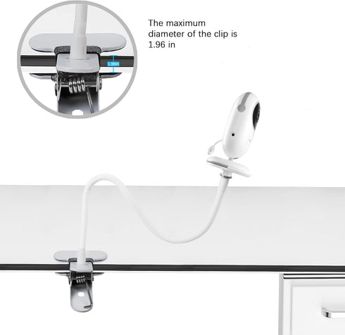Baby Monitor Mount for TakTark BM611,BM612 and More Camera(15.7in Gooseneck Clip)...