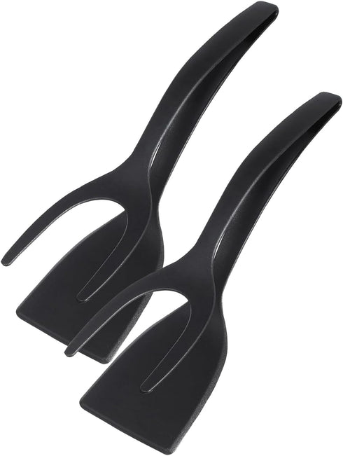 2Pcs Egg Flipper Spatula,2 in 1 Grip and Flip Spatula Tongs,Fried Egg Spatula,Spatula Tongs,Egg Flipper,Home Kitchen Cooking Tool...