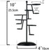 Black Iron Ice Cream Cone Holder Stand with Base 5 Holes to Display Snow Cones Sushi Hand Rolls Popcorn Candy French Fries Sweets Savory...