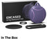 Encased Waterproof Airtag Case Compatible with Apple Airtag Keychain Holder Black Purple - 2 Pack...