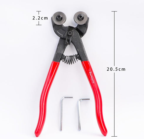 Glass Tile Nippers - Heavy Duty Wheeled Glass Mosaic Nipper & Hd Ceramic Tile Nipper, Tile Cutter Pliers Soft-grip Handle - Shapping Plier, Nipper...