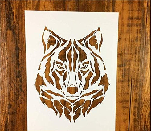 Zzooi Wolf Painting Stencil for DIY Gifts DIY Shirts DIY Craft,Small...