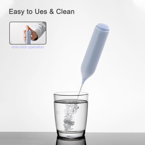Powerful Electric Milk Frother Set, Rechargeable Drink Blender with Stand/Base, Foam Maker Mixer, Handheld Milk Frother for Coffee, Cappuccino, La...