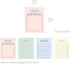 Monolike Memopad Sketch Planning Ver.2 design SET - 4 Packs, 4 Different Designs, 100 Sheets Per Pad, Total 400 Sheets, Note pads, Writing pads...