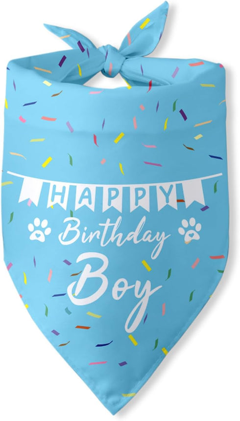 Dog Birthday Bandanas Boy Dog Birthday Outfit Decorations Scarf Gifts for Birthday Boy Dog Puppy Pet Happy Birthday Blue Dog Bandana Dog First Bir...