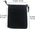 HRX Package Little Velvet Drawstring Pouches, 20pcs Black Velvet Cloth Bags for Jewelry Small Gift (3x4 inches)...