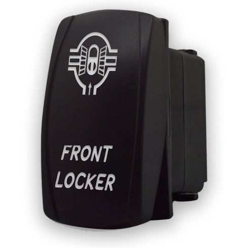 Front Locker - Blue - Laser Etched 5-Pin Double Pole Single Throw Front Locker Maintained ON-Off DPST Toggle Switch 20A 12V...