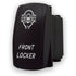 Front Locker - Blue - Laser Etched 5-Pin Double Pole Single Throw Front Locker Maintained ON-Off DPST Toggle Switch 20A 12V...
