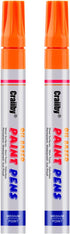 Orange Paint Markers, 2 Pack Oil-Based Waterproof Quick Dry Permanent Paint Pen Set for Rocks Painting, Wood, Fabric, Plastic, Canvas, Glass, Mugs...