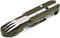 Detachable camping tableware set,Portable 5-in-1 stainless steel travel tableware,Multifunctional folding tableware,Outdoor tableware,Travel table...