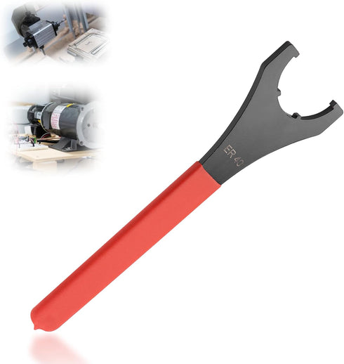 Wrench Spanner Wrench Set,ER40 Collet Chuck Wrench with 58mm Opening,Red Collet Chuck Wrench Spanner ER40 Collet Wrench for Lathe CNC Milling Chuc...