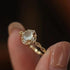 KOICCVQQ Retro Gold Moonstone Diamond Ring Twist Stacking Ring Opening Adjustable Unique Design Handmade Grinding Gem Novel Creative Braided Hollo...