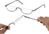 Half Frame Reading Glasses, Half Metal Moon Readers for Women Men 2 Pairs 1.25...