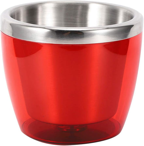 Red Wine Bucket, Mini Stainless Steel Beer Bucket Versatile Ice Bucket for Champagne Beer Cooler Party Bucket for Home Kitchen Bar KTV Hotel Red...