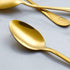 Gold Dinner Spoon Set, Seeshine 7.6-inch Stainless Steel Shiny Gold Table Spoon Silverware, Set of 6...