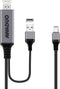USB C to HDMI Adapter with Charging Cable, Type c to HDMI Adapter 4K 30Hz Compatible with MacBook 2018 iPad Pro,iMac,ChromeBook Pixel,Galaxy S9 No...