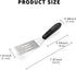 Small Metal Spatula Stainless Steel Turner, Plastics Non-Slip Handle 7.87 Inch Mini Spatula Cooking Utensils Gadgets Turner Kitchen Tools for Flip...