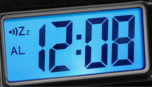 Westclox LCD Digital Bedside Alarm Clock with Blue Backlit Display and Snooze Function, Battery Operated, (Black, 3-Inch)...